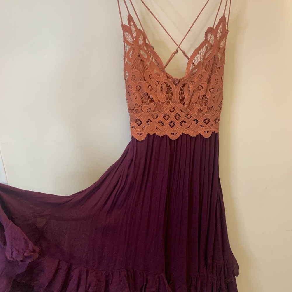 Burgundy Free People Dress